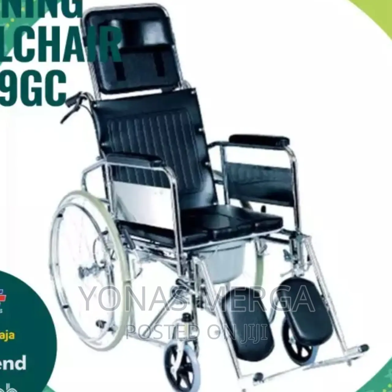 Full Reclining Wheelchair Toilet Elderly Walking Trolley