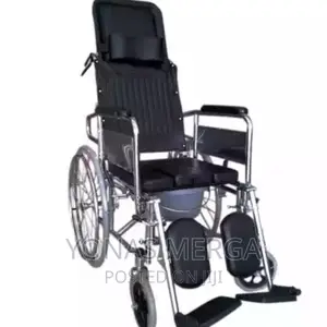 Photo - Functional Folding Commode Wheelchair _ Reclining Backrest