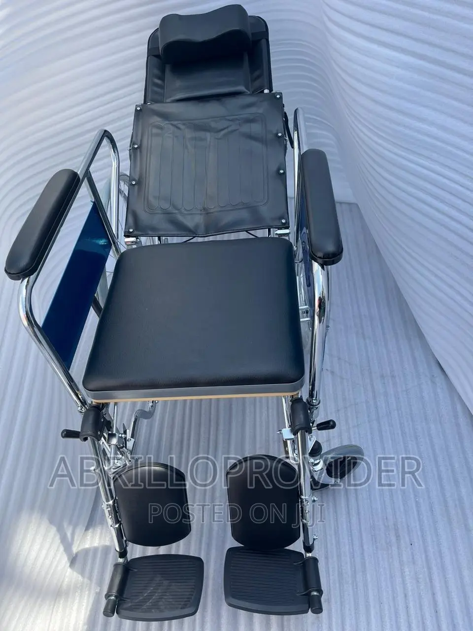 Portable Steel Wheelchair W/Backrest Reclining_wheelchair