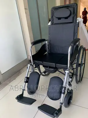 Reclining Wheelchair+COMMODE+Toilet+Wheelchair=WHEELCHAIR