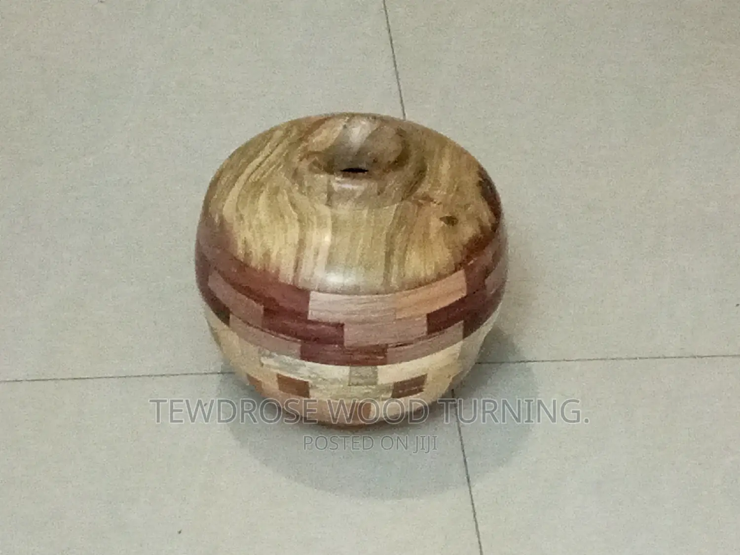 Segmented Wood Flower Pot.