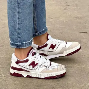 Original New Balance 550 'Burgundy/White' Shoes