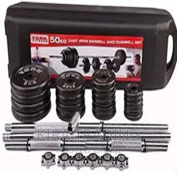 ለስፖርተኛ ባለ ቦርሳ ዳምፔል እና ባርቤል 50kg