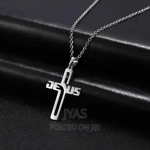 Jesus Name Cross Neckalce for Women