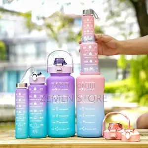 Motivational Design 3in1 Colorful Water Bottle