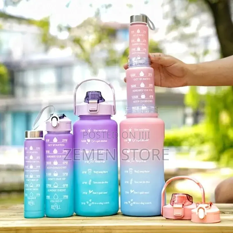 Motivational Design 3in1 Colorful Water Bottle