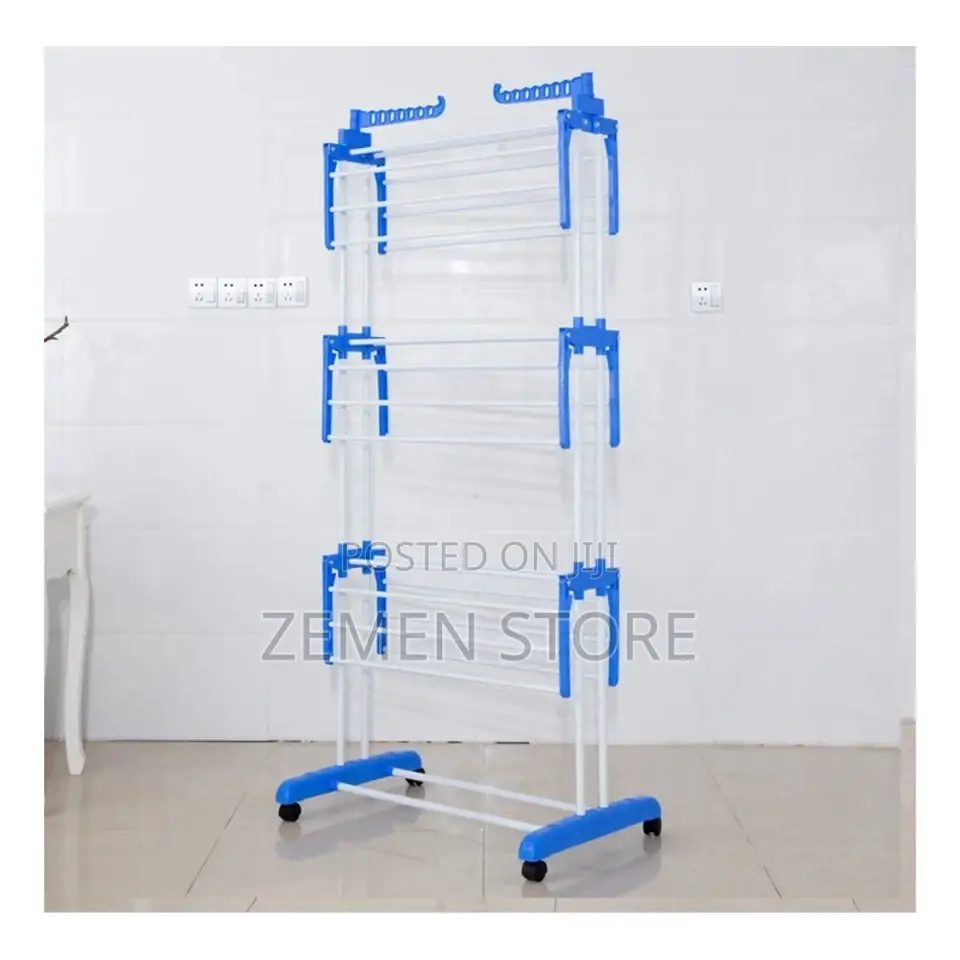 ቦታ ቆጣቢ እስከ 40kg መሸከም ሚችል የልብስ Three Layers of Clothes Hanger