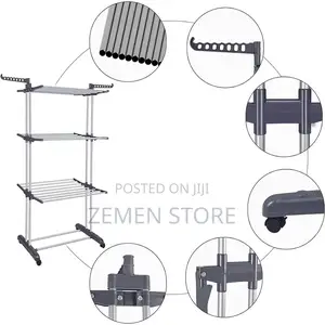 ቦታ ቆጣቢ እስከ 40kg መሸከም ሚችል የልብስ Three Layers of Clothes Hanger