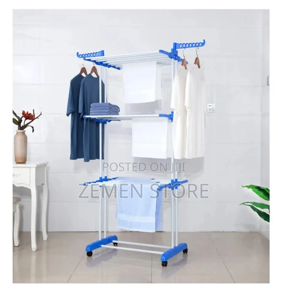 ቦታ ቆጣቢ እስከ 40kg መሸከም ሚችል የልብስ Three Layers of Clothes Hanger