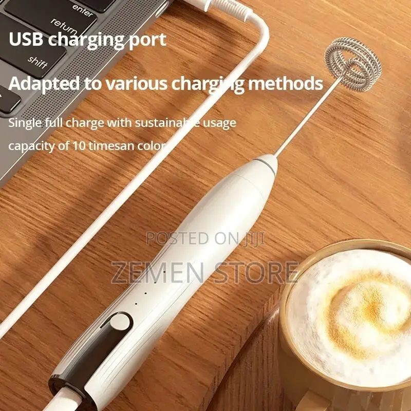 Original 2in1 Electric Mixer Rechargeable Milk Frother