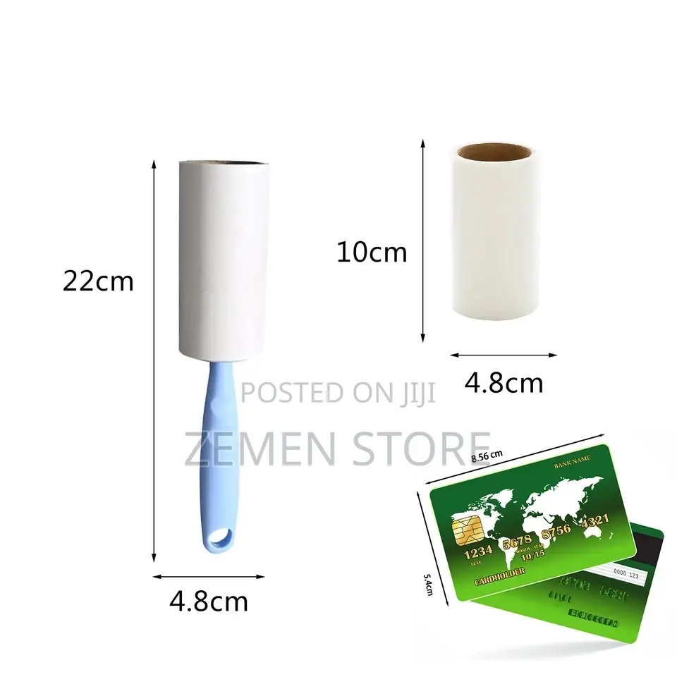 2 ተቀያሪ ስቲከር ያለው ልብስ ማፅጂያ Dust Roller Sticker