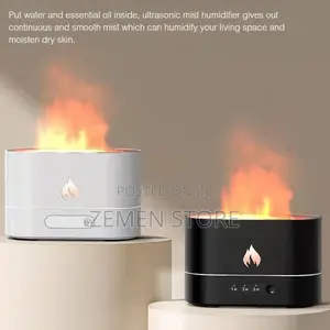 Photo - Humidifier With Remote Control Flame Effect Original Quality