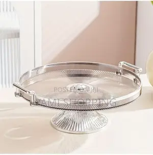 Acrylic Tray With Golden or Silver Handle