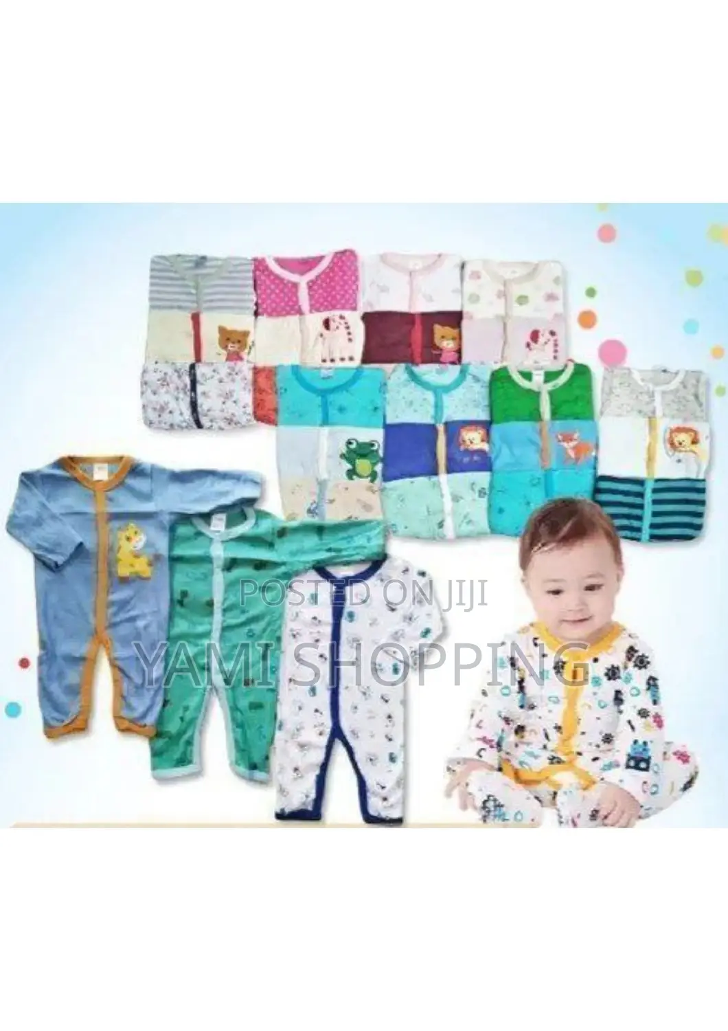 3-Piece Newborn Baby Foot(የዱባይ) Wrapped Jumpsuit