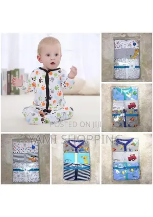 3-Piece Newborn Baby Foot(የዱባይ) Wrapped Jumpsuit