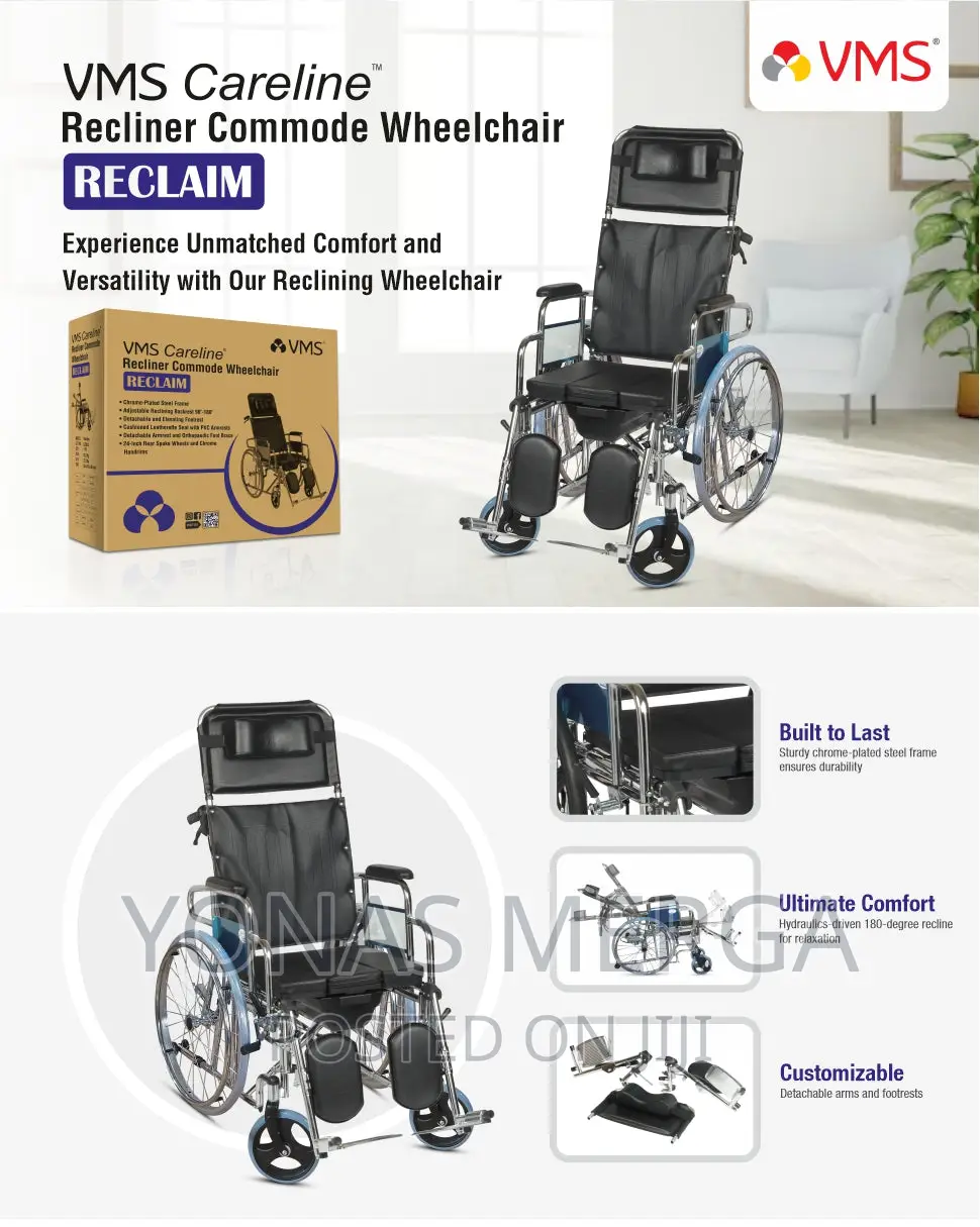 Full Reclining Wheel Chair With Commode Ideally Wheelchair