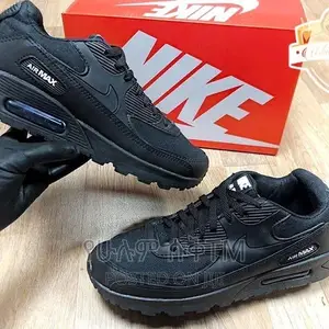 Photo - Original Nike Air Max 90 Recraft Gs ‘Triple Black’ Men’S Shoes
