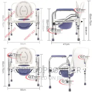 Photo - Foldable Commode Chair Bath Shower Mobile Potty Toilet Seat
