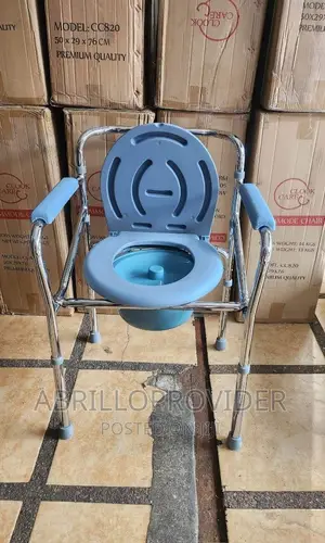 Portable Toilet Commode Chair Foldable Adjustable W Bucket