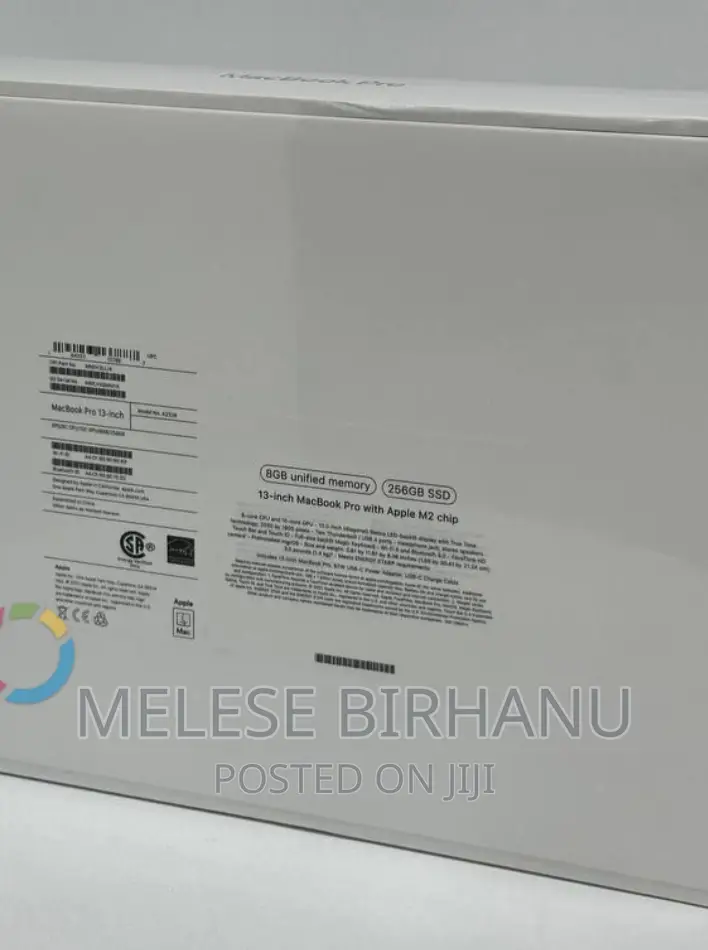 New Laptop Apple MacBook Pro 2022 M2 8GB Intel Core I5 SSD 256GB