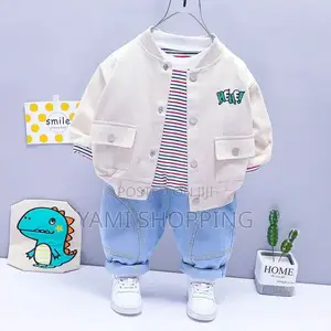 Babyboy Jacket, Long-Sleeve T-Shirt and Pant Set