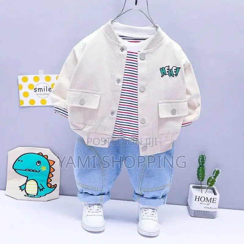Babyboy Jacket, Long-Sleeve T-Shirt and Pant Set