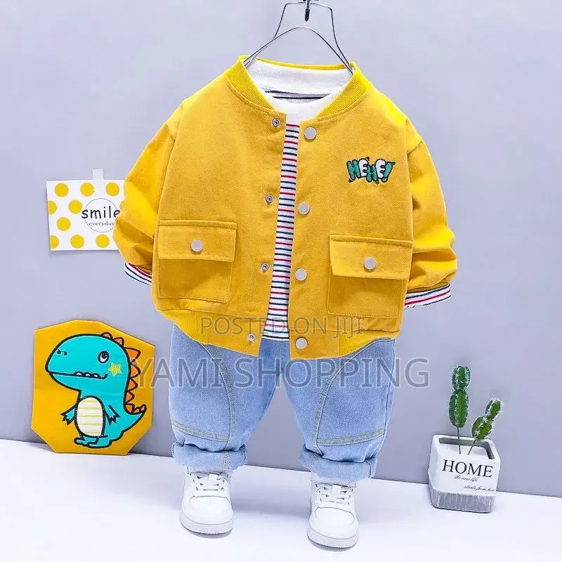 Babyboy Jacket, Long-Sleeve T-Shirt and Pant Set