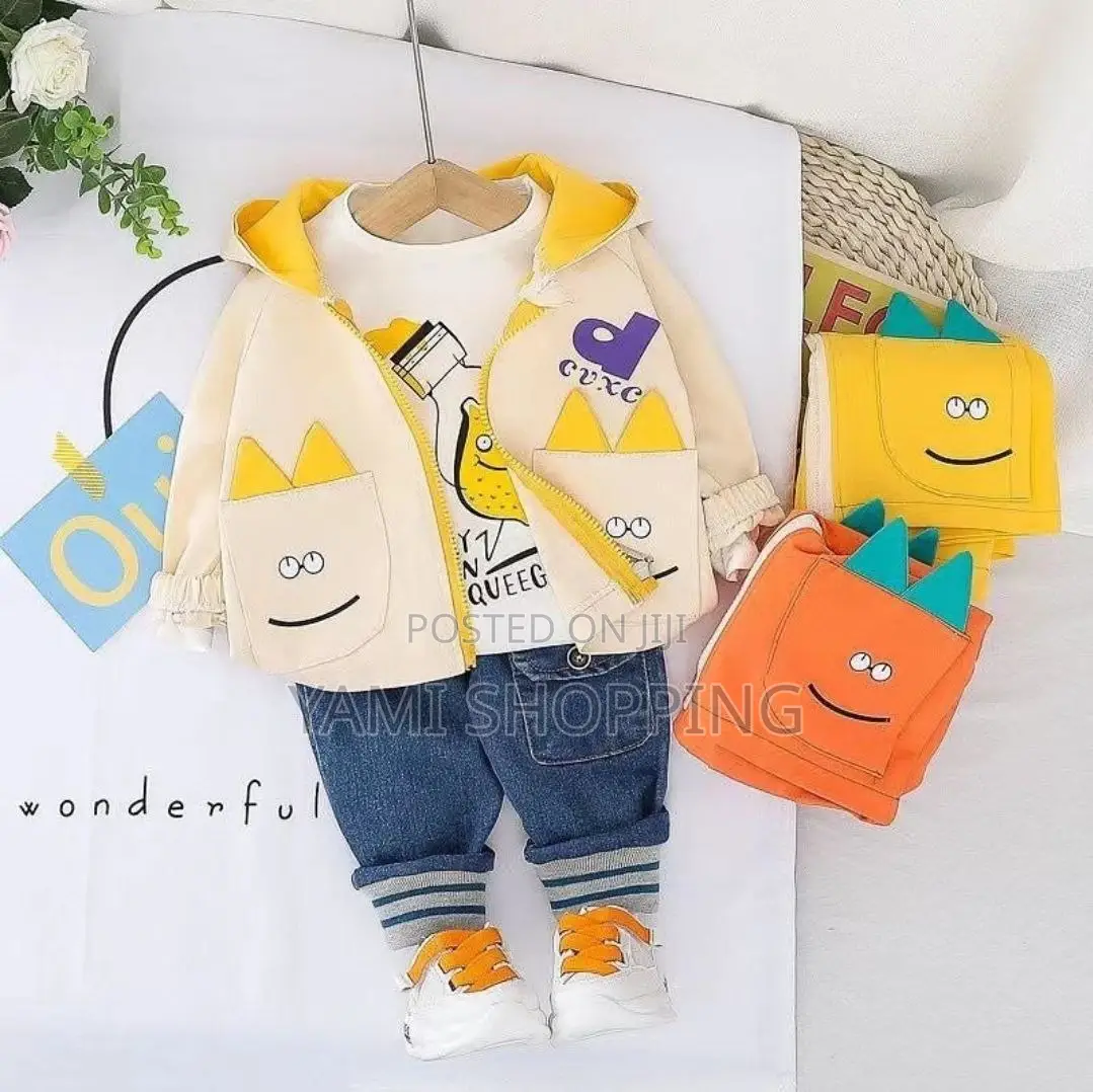 Unisex Hooded Jacket, Long-Sleeve T-Shirt and Pant Set