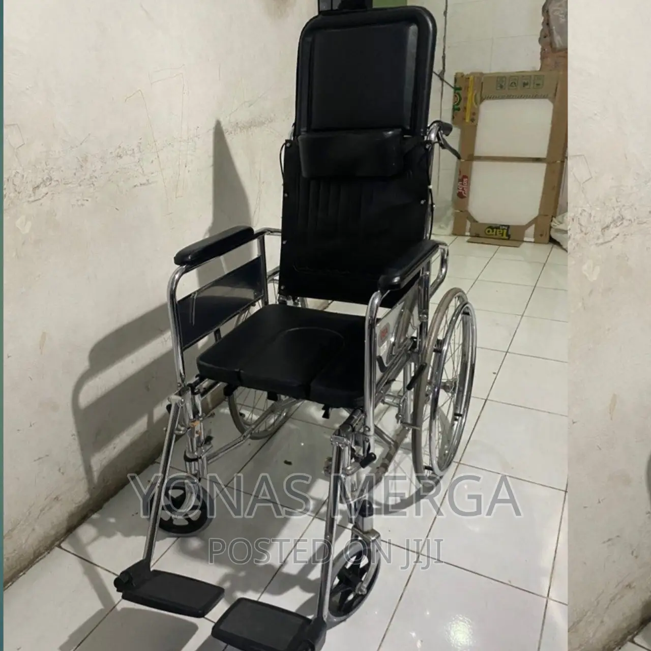 Stainless Popo Wheelchair 360°Universal Wheel Can Bear 150kg