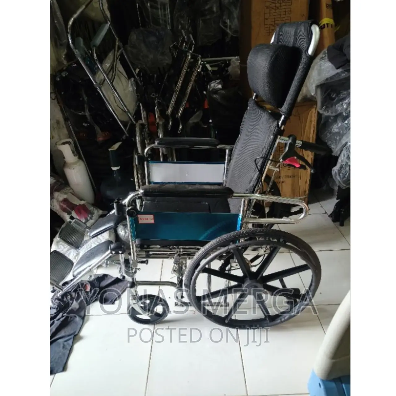 Toilet Folding Wheelchair H008B With Flip Back Detachable
