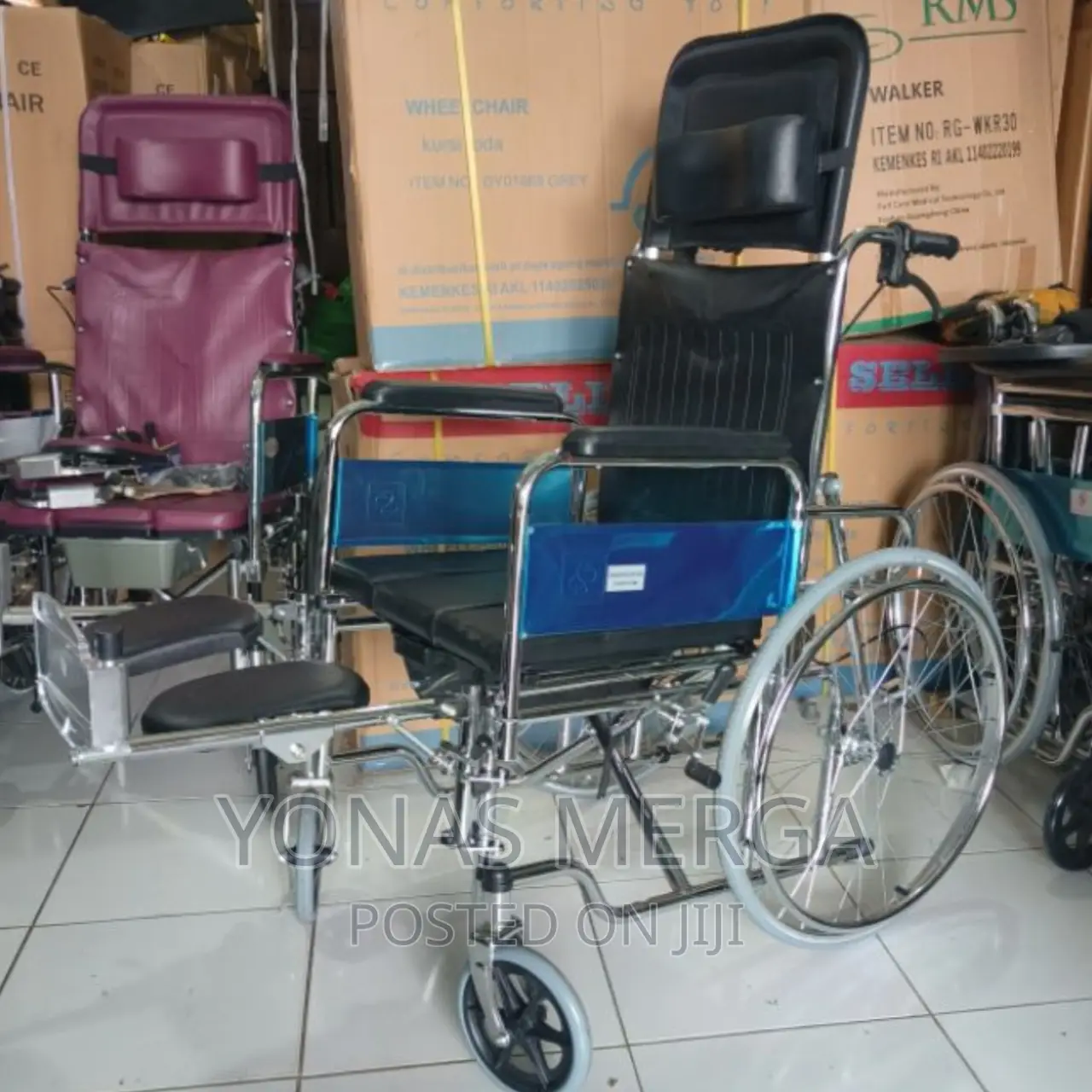 Toilet Folding Wheelchair H008B With Flip Back Detachable