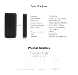 20000 Mah Redmi Fast Charge Power Bank
