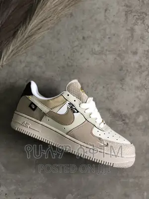 Original Nike Air Force 1 Tan Bling Shoe