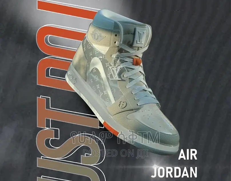 Original Air Jordan 1 X Louis Vuitton Hi Boots Shoes