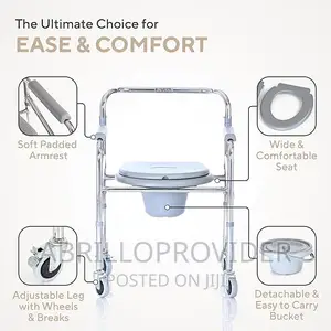 Commode Chairs Toilet Seat,Bathroom Wheelchairs Toilet Chair