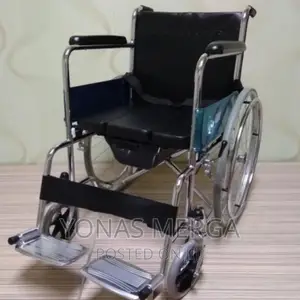 Toilet Folding Wheelchair Transport Chair With 18 Inch Seat