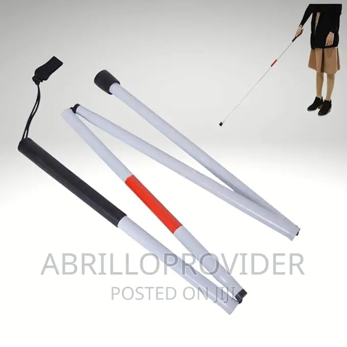 Folding Blind Guide Stick 4 Sections Visually Impaired Crutc