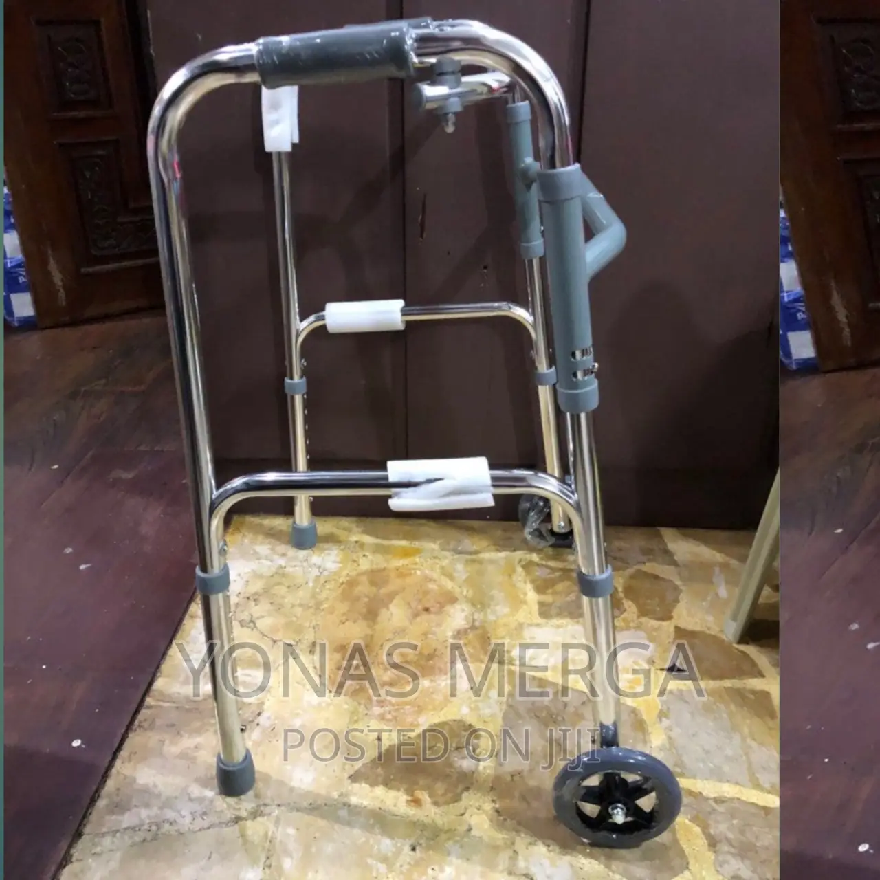 Walker, Auxiliary Walking Folding Walker Four-Legged Elderly