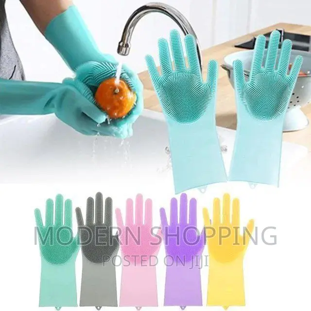 2pcs Silicone Dish Washing Glove