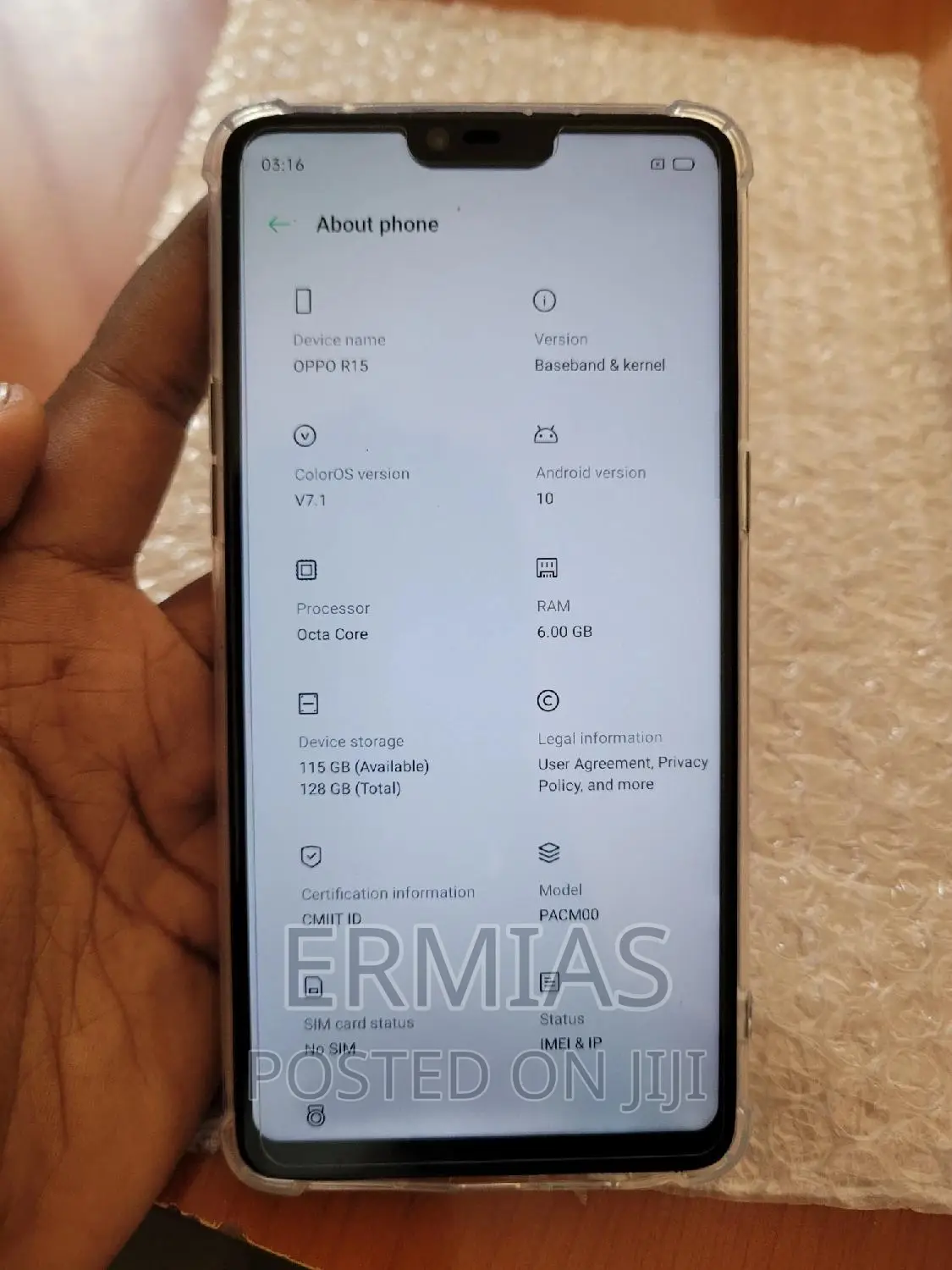 New Oppo R15 128 GB Blue