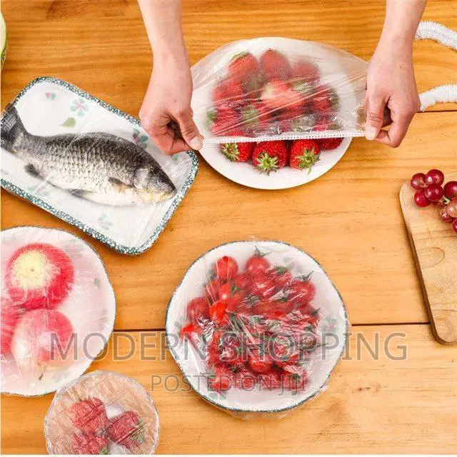 100pcs Disposable Food Cover Plastic