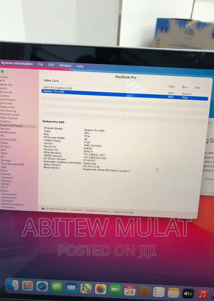 New Laptop Apple MacBook Pro 2017 16GB Intel Core I7 SSD 512GB