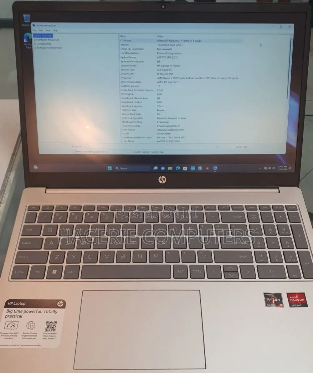 New Laptop HP 15 16GB AMD Ryzen 5 SSD 512GB
