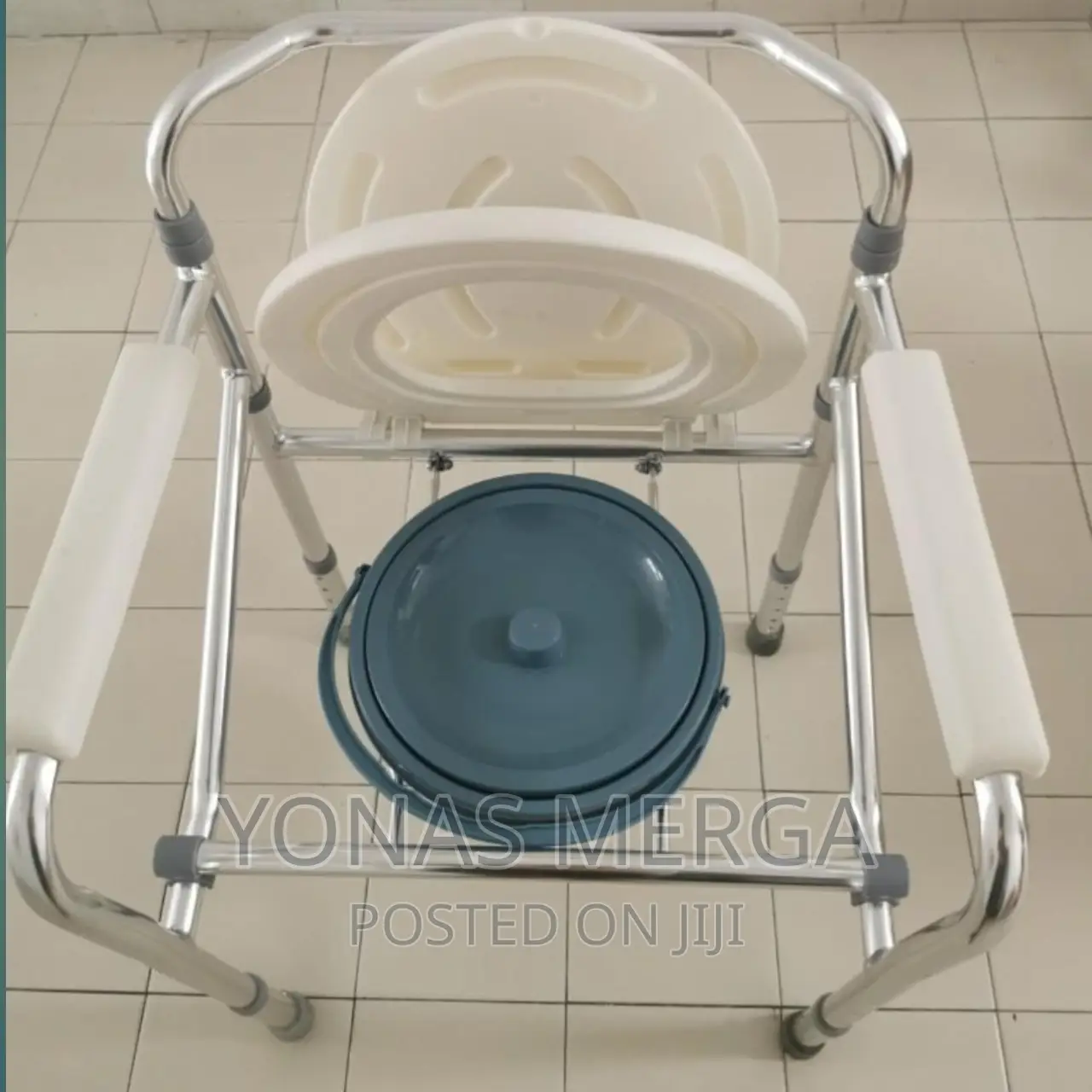 ASDWA Elderly Commode Seat Aluminum Folding Movable Toilet