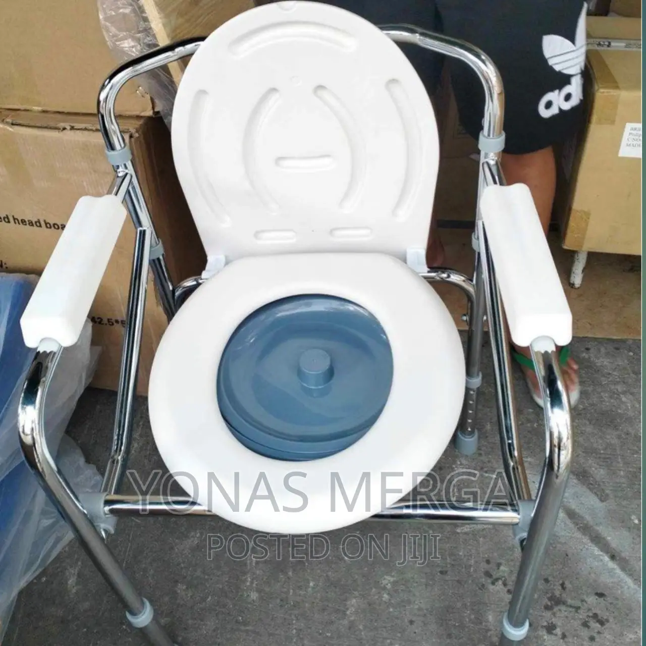 MULTI-USE TOILET CHAIR: Commode/Toilet Raiser/Shower Chair/
