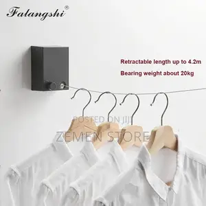 Retractable Clothesline Rope ልብስ በትንሽ ቦታ ማድረቅ የሚያስችል