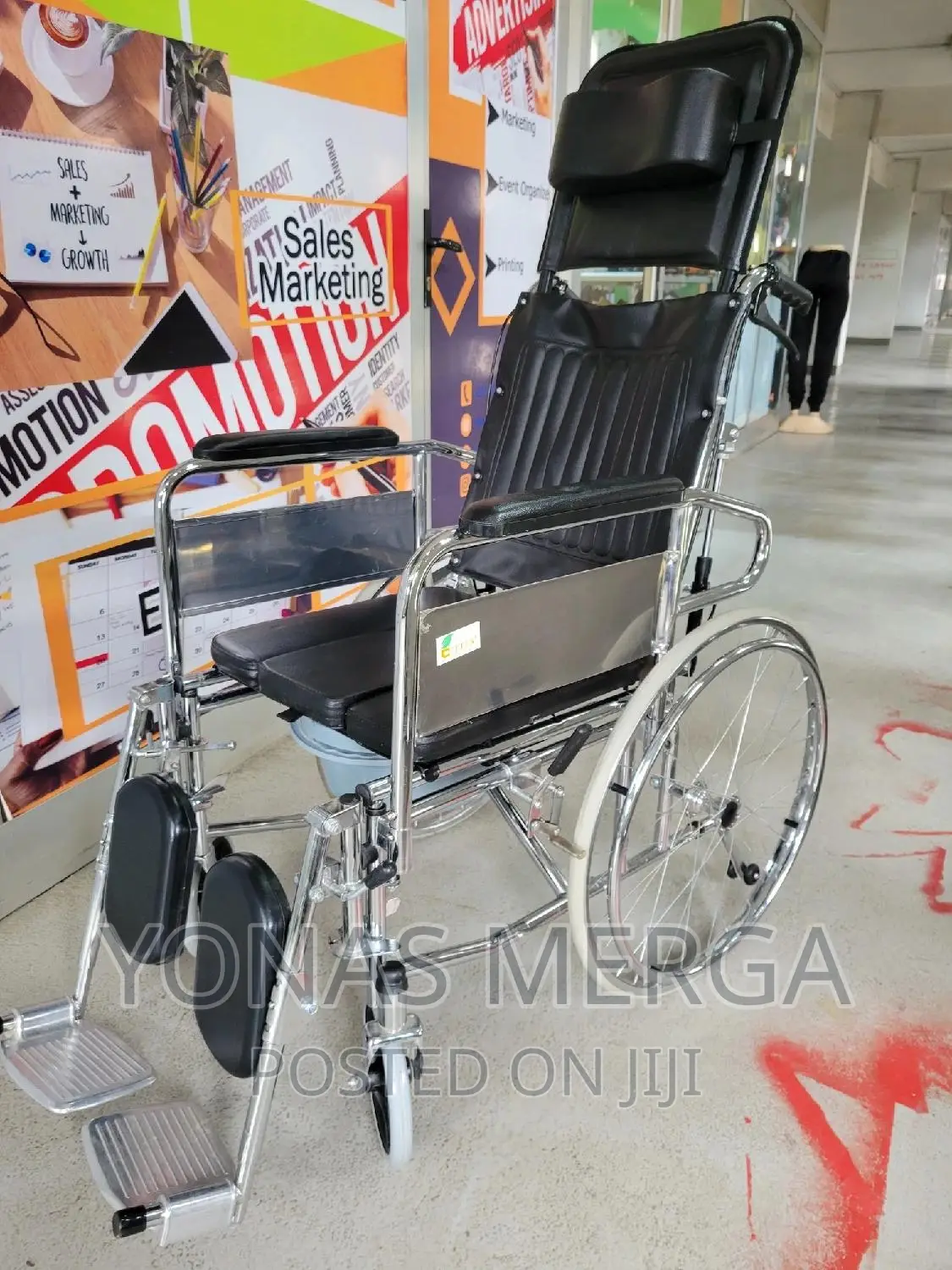 Wheelchair Commode _Seniors Disabled FXJ Elderly Wheelchair