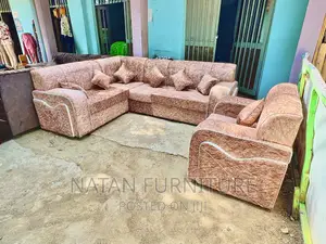 Photo - Sofa L Shape or Corner Sofa Made of Wooden Material