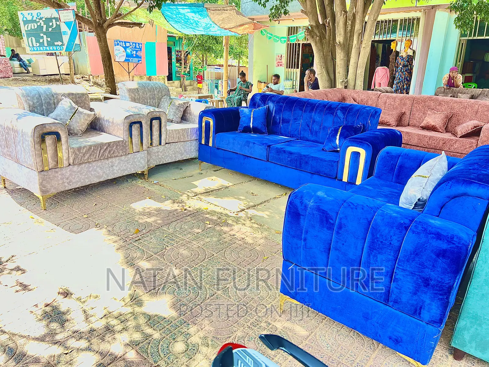 Sofa L Shape or Corner Sofa Made of Wooden Material