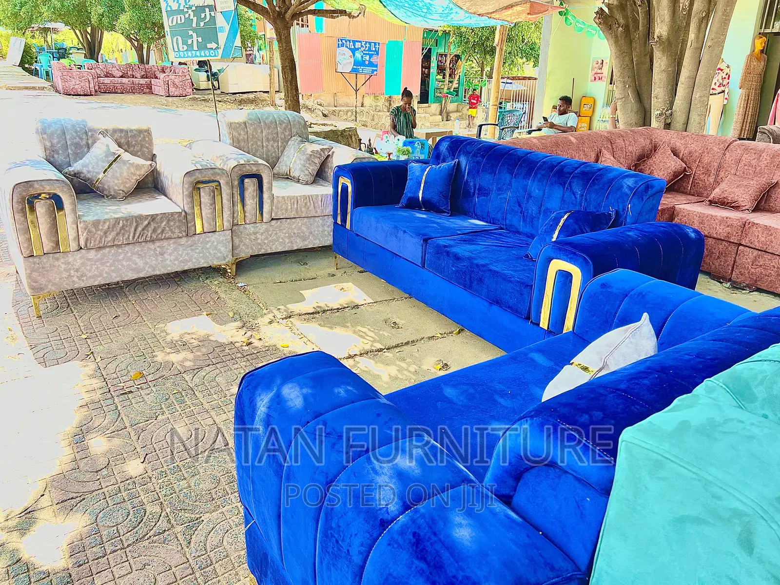 Sofa L Shape or Corner Sofa Made of Wooden Material